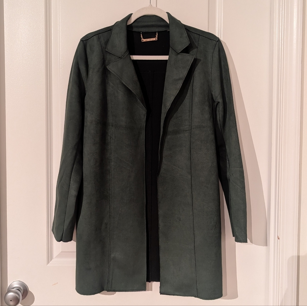Tahari Green Suede Jacket